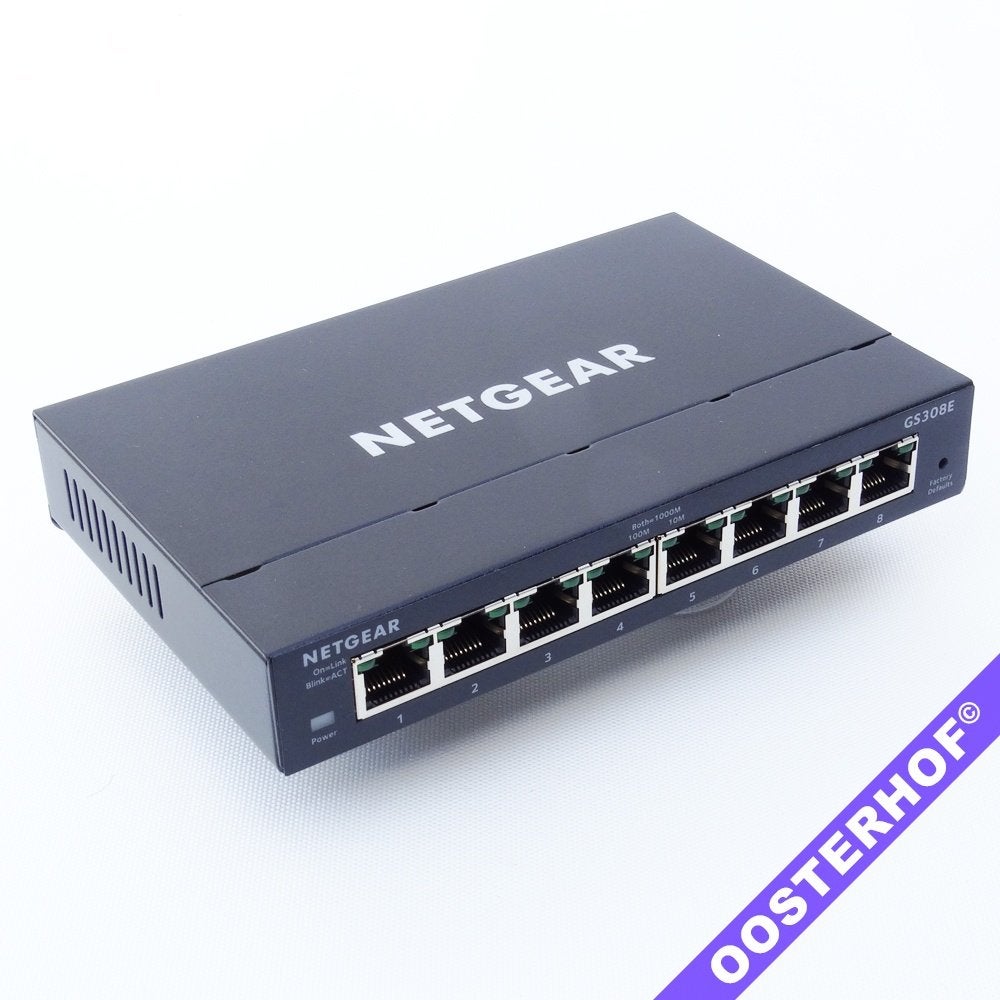 NETGEAR® GS308E 8-port Managed Netwerk Switch 1Gbps, Computers en Software, Ophalen of Verzenden, Gebruikt
