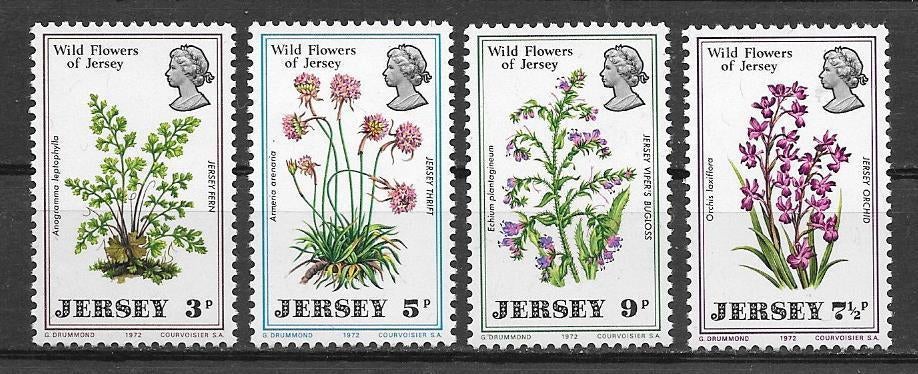 UK - Jersey 1972 M 61-64 Bloemen, Verzenden, Postfris