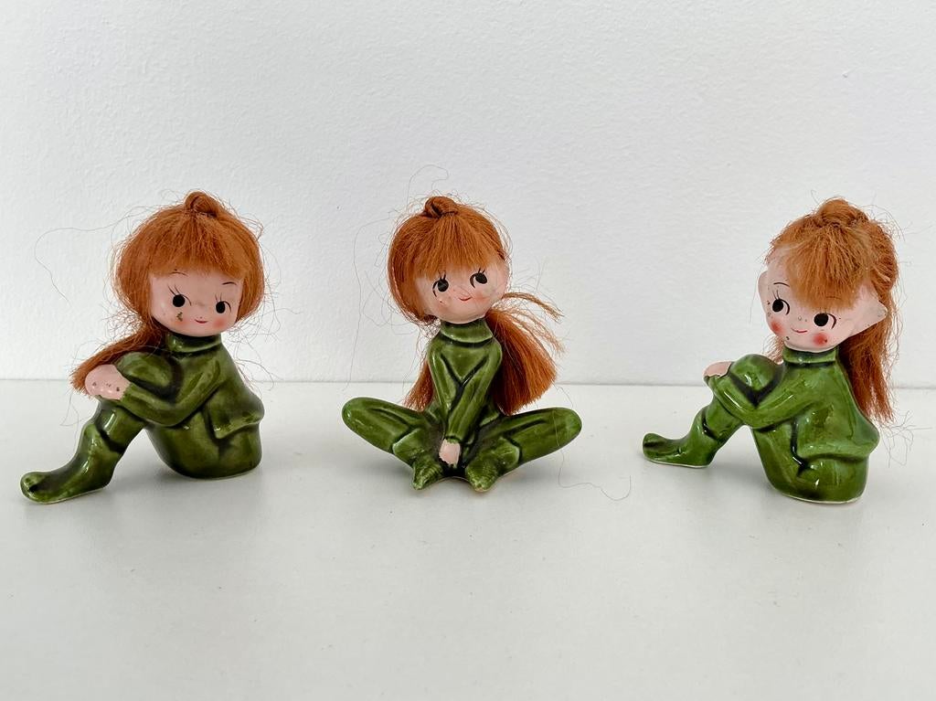Vintage NAPCO Pixie elfjes 3 stuks, Verzamelen, Ophalen of Verzenden, Zo goed als nieuw, Dier