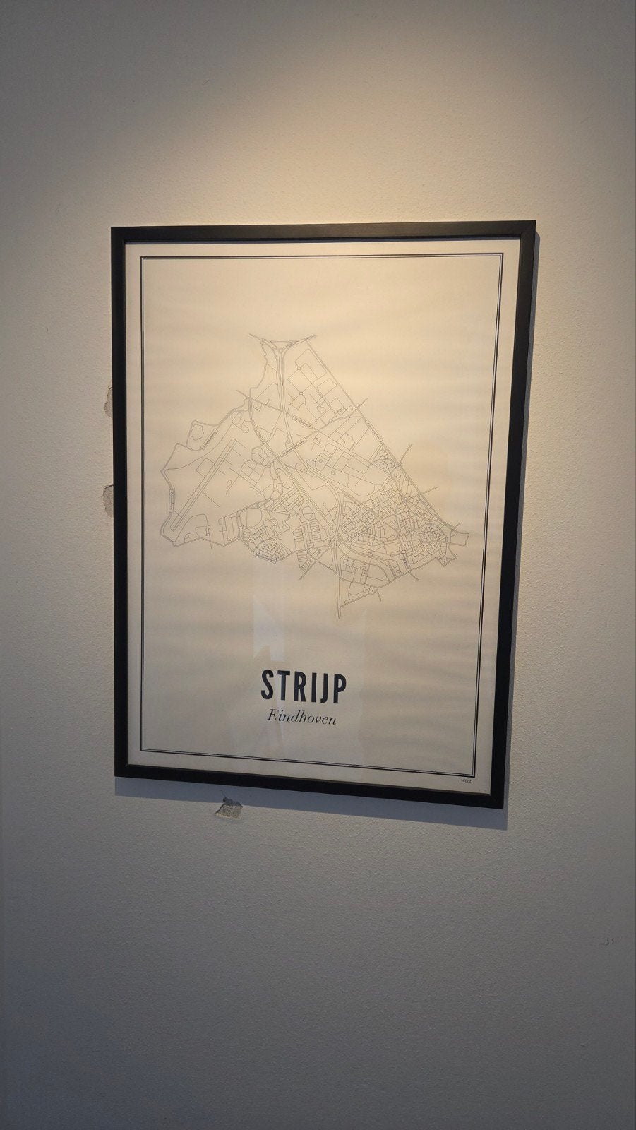 Stadsdeel Strijp Eindhoven kaart - Van Wijck, Ophalen of Verzenden, 50 tot 75 cm, Oorspronkelijke maker, 50 tot 75 cm