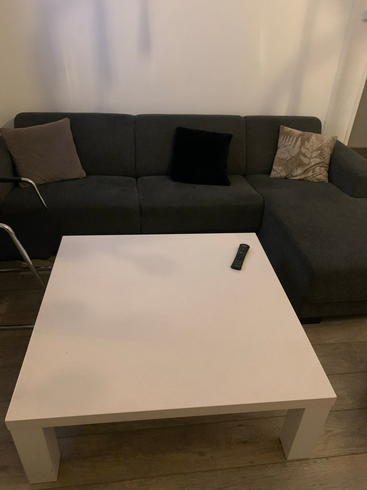Witte salontafel, zo goed als nieuw, Overige materialen, 100 tot 150 cm, Vierkant, Ophalen of Verzenden