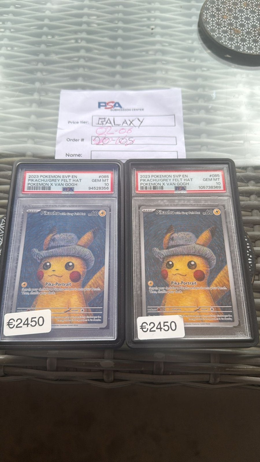 Pikachu Van gogh psa 10 2x, Ophalen of Verzenden, Nieuw