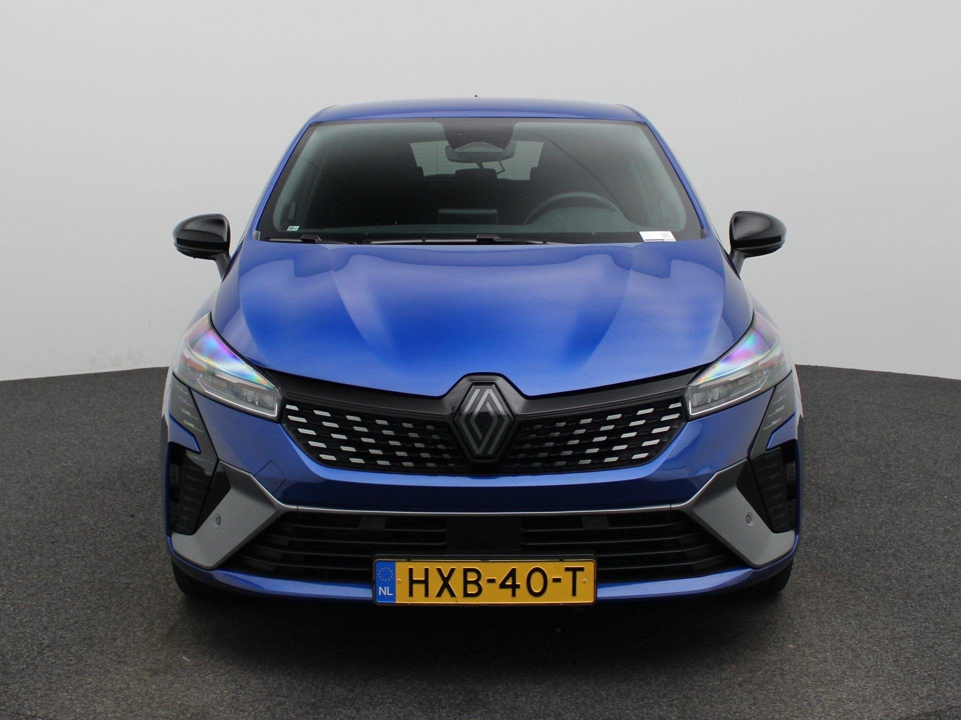 Renault Clio 1.6 E-Tech Full Hybrid 145 esprit Alpine | Clim, Gebruikt, Euro 6, Blauw, Leder en Stof