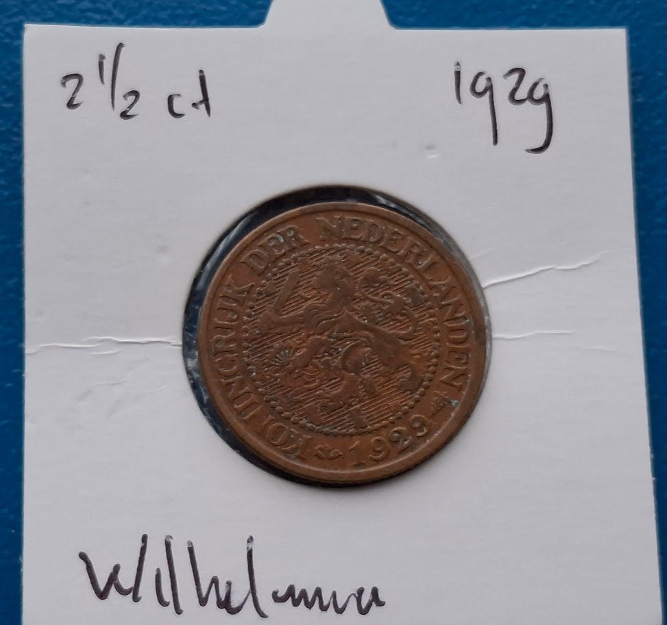 2 1/2 cent 1929 - Wilhelmina*, Verzenden, Koningin Wilhelmina, Overige waardes, Losse munt
