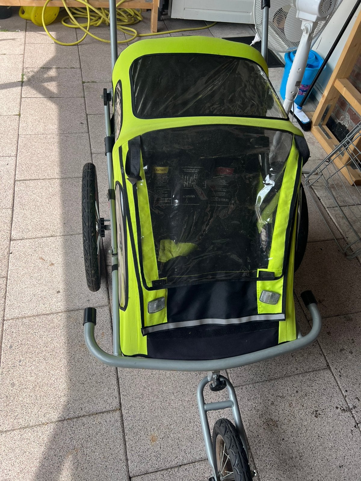 Fietskar 2 kinderen, Fietsen en Brommers, Fietsaccessoires | Aanhangers en Karren, Ophalen, Zo goed als nieuw, Kinderkar, 40 tot 60 kg