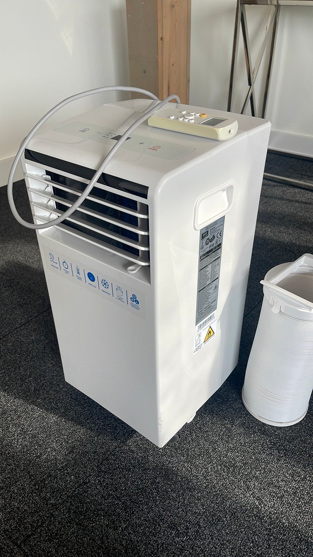 mobiele airco, Ophalen, Minder dan 60 m³, 3 snelheden of meer, Zo goed als nieuw
