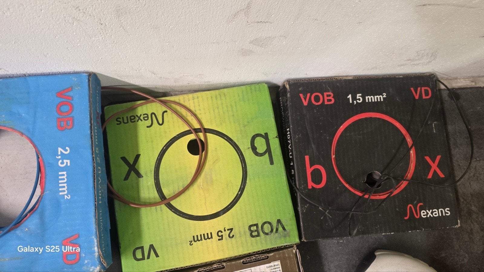 Diverse Nexans VOB VD kabels 1.5mm² en 2.5mm², Ophalen of Verzenden, Gebruikt, Overige merken, Kabel of Snoer