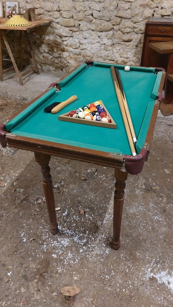 Kleine biljarttafel met toebehoren, Ophalen, Gebruikt, Biljarttafel