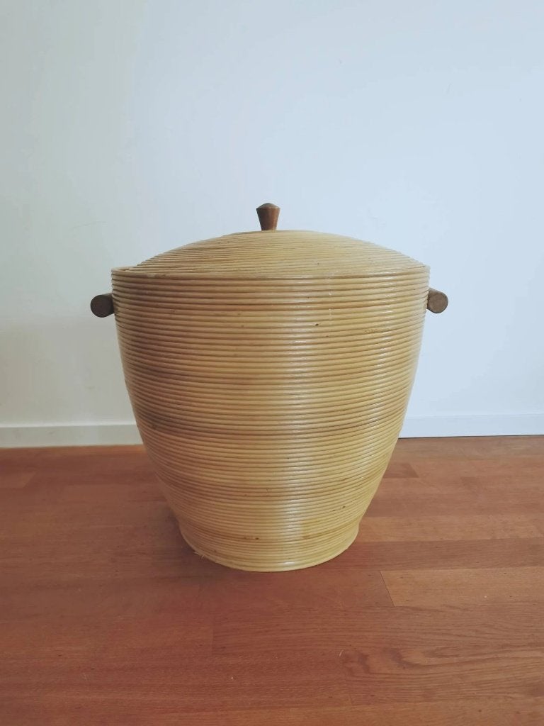 Design rieten mand met deksel Pieter van Gelder, Ophalen