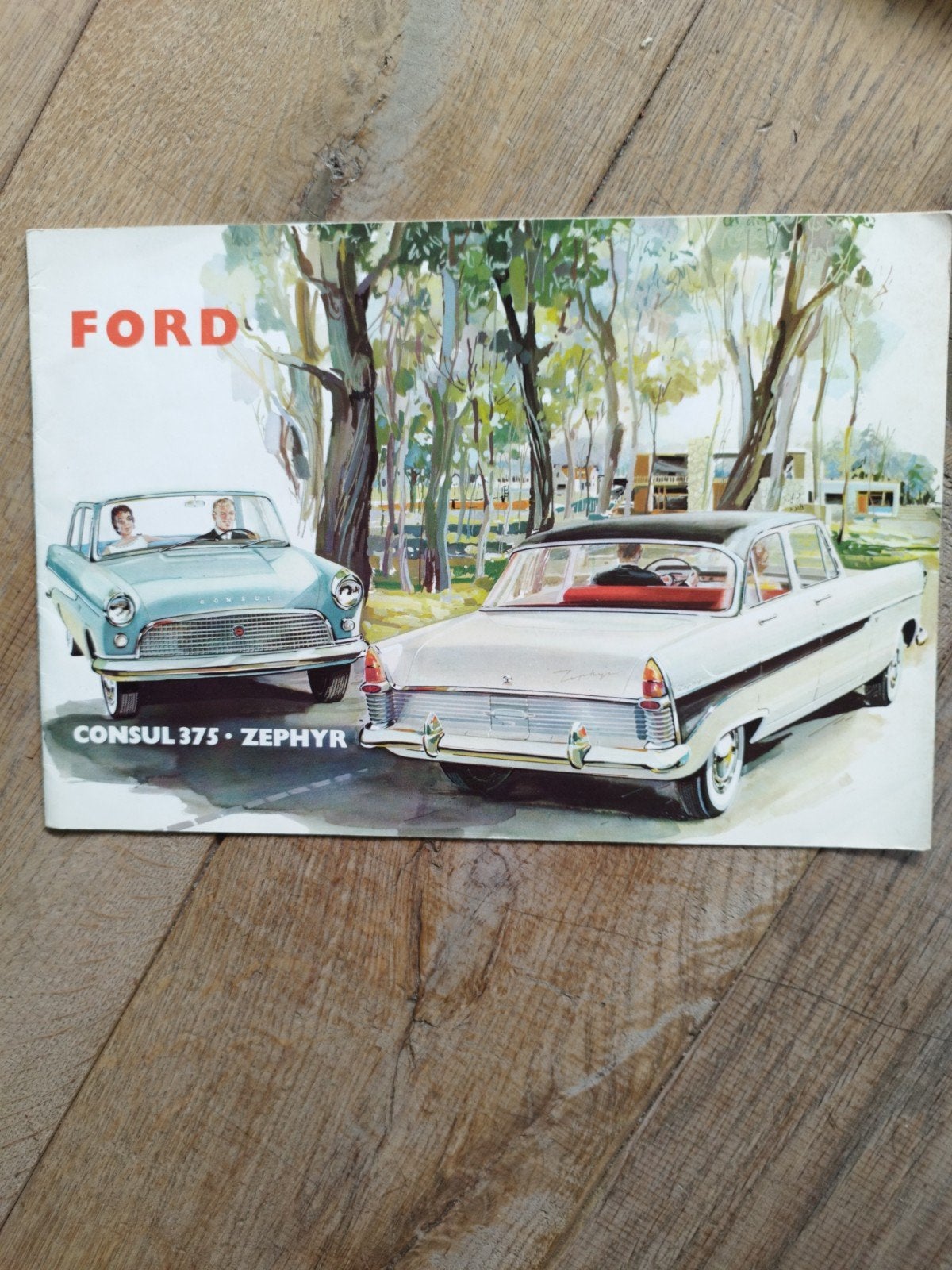 Ford Consul 375 Zephyr brochure 1961 Nederlands, Ford, Ophalen of Verzenden, Zo goed als nieuw, Ford