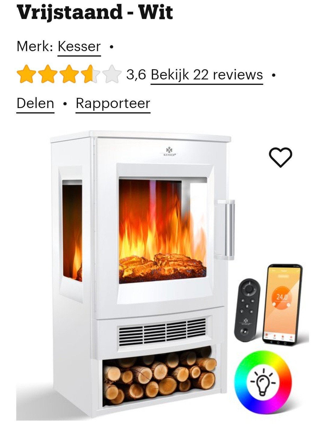 nieuwe sfeerhaard, Ophalen, Nieuw, Elektrische haard