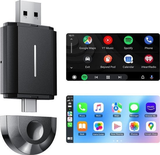 Partij 40 stuks Carplay Dongle 2 in 1 - Android - Apple, Ophalen of Verzenden, Gebruikt
