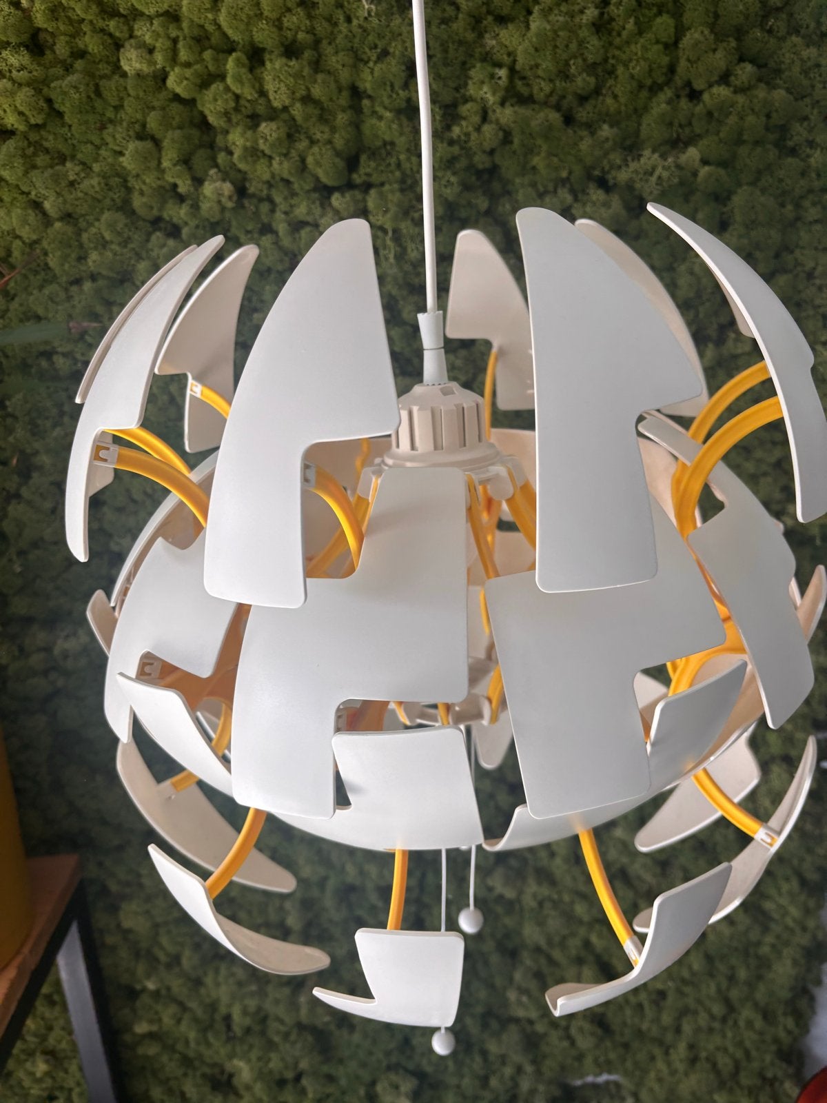 Ikea PS hanglamp - Wit/Geel, Ophalen, Zo goed als nieuw, Kunststof, E27 (groot)