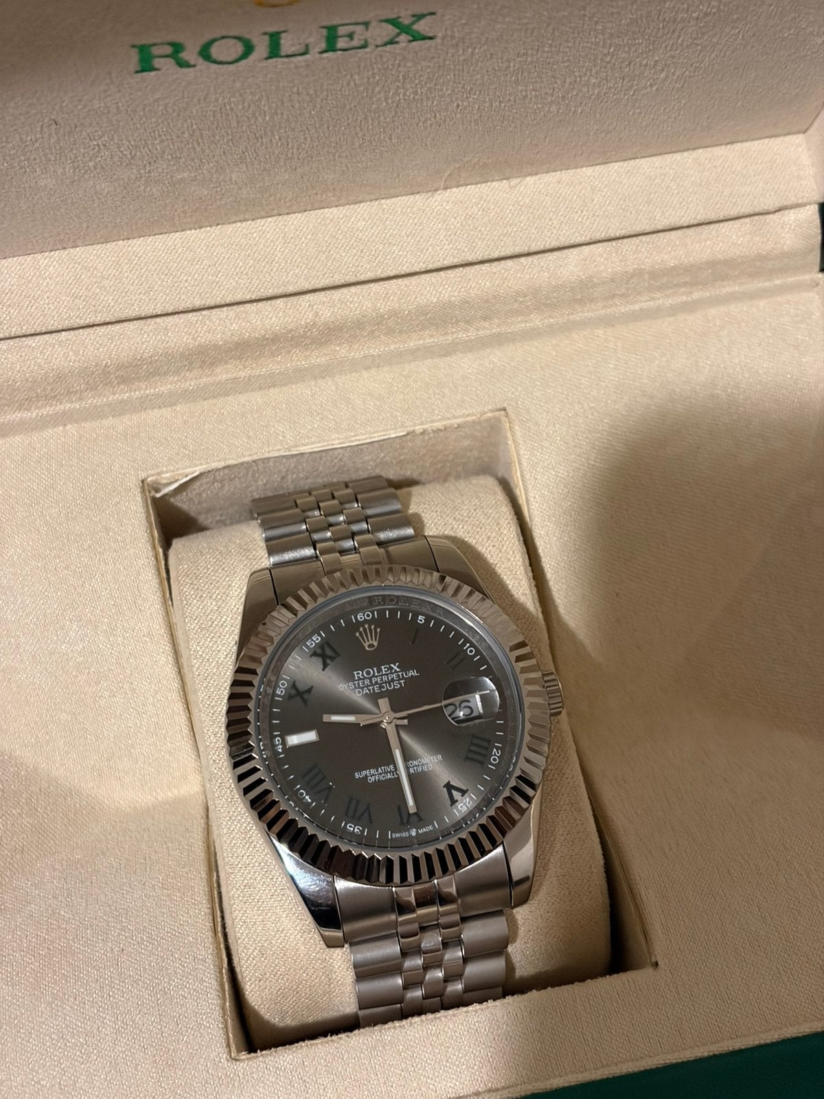 Rolex Datejust Wimbledon 41mm, Staal, Ophalen of Verzenden, Zo goed als nieuw, Rolex