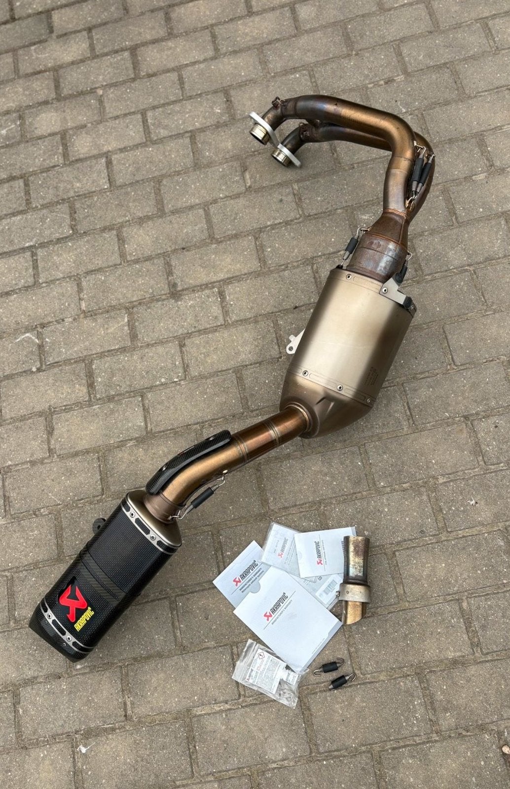 Volledig Akrapovic systeem Aprilia RS660, Ophalen of Verzenden, Gebruikt