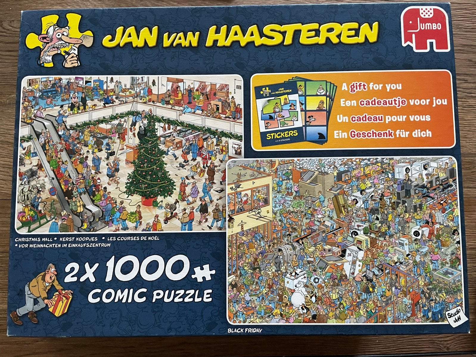 Jan van Haasteren 2x1000 stukjes puzzel (diverse sets), Hobby en Vrije tijd, Ophalen, 500 t/m 1500 stukjes, Zo goed als nieuw