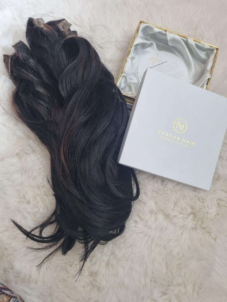 Extensions zascha hair, Ophalen of Verzenden, Zo goed als nieuw, Pruik of Haarverlenging