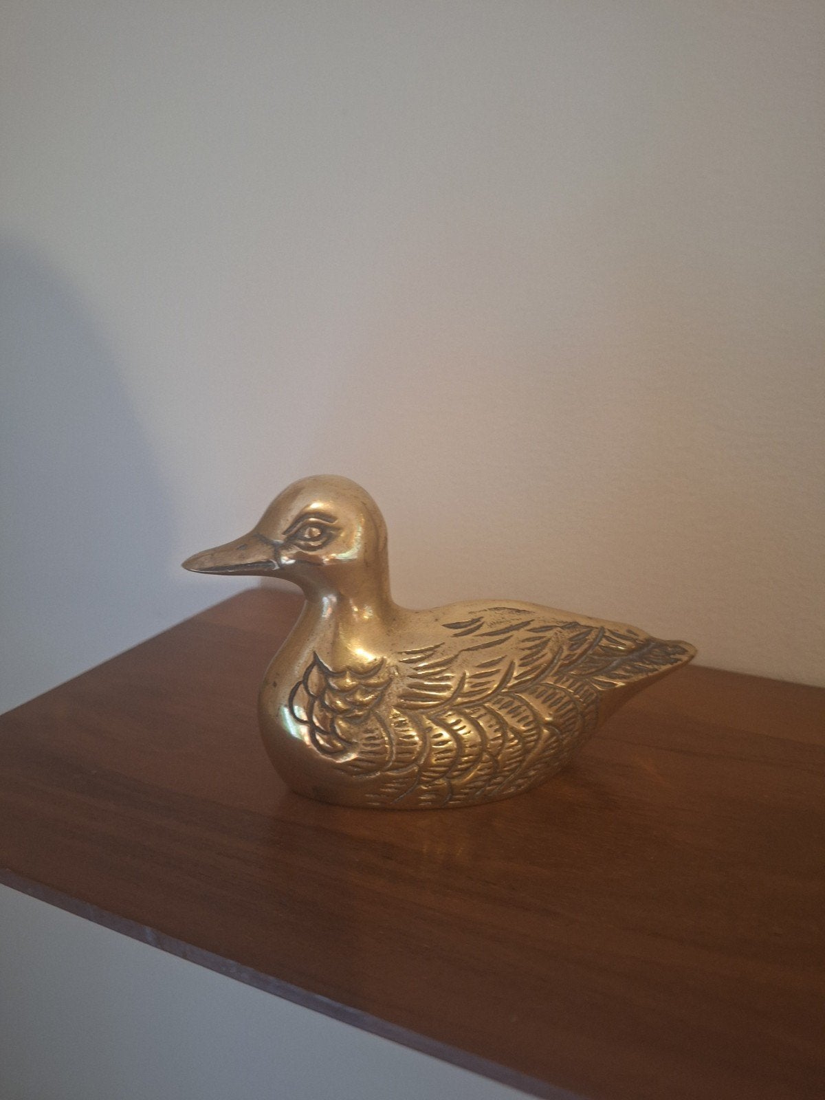 Vintage Koperen Eend Beeldje - Decoratief, Antiek en Kunst, Ophalen of Verzenden, Koper