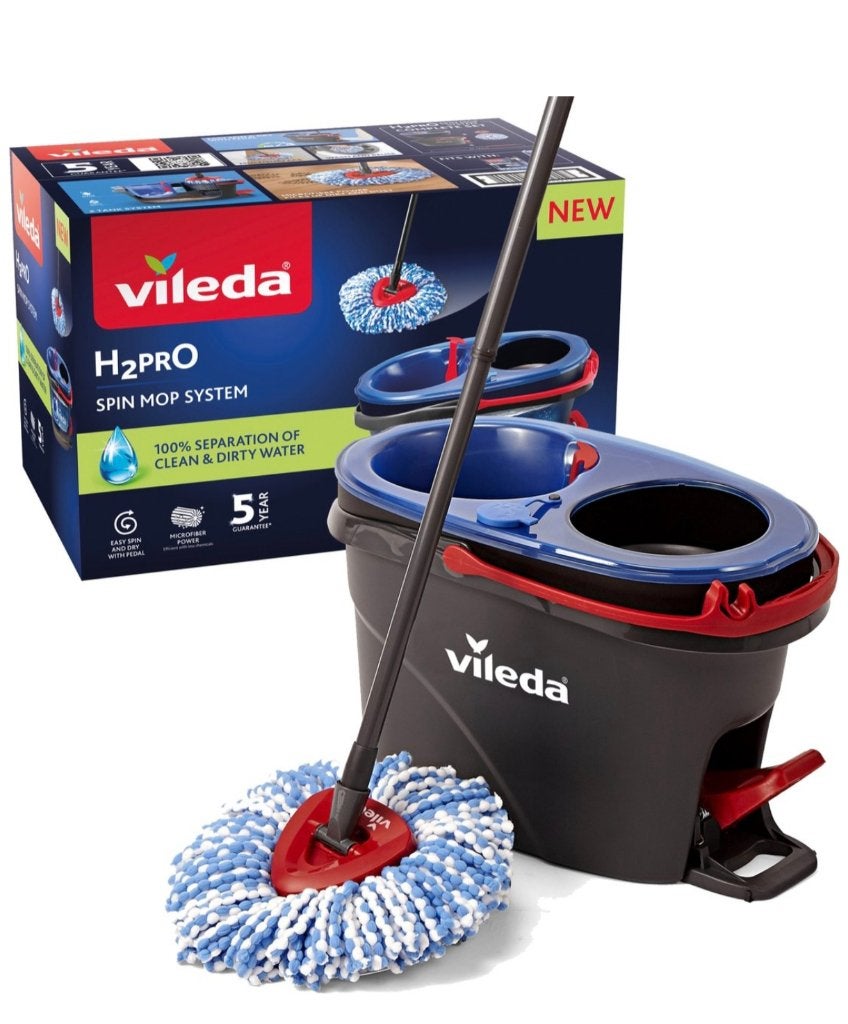 Vileda H2Pro dweil, Ophalen, Dweilemmer, -bak, of -wagen