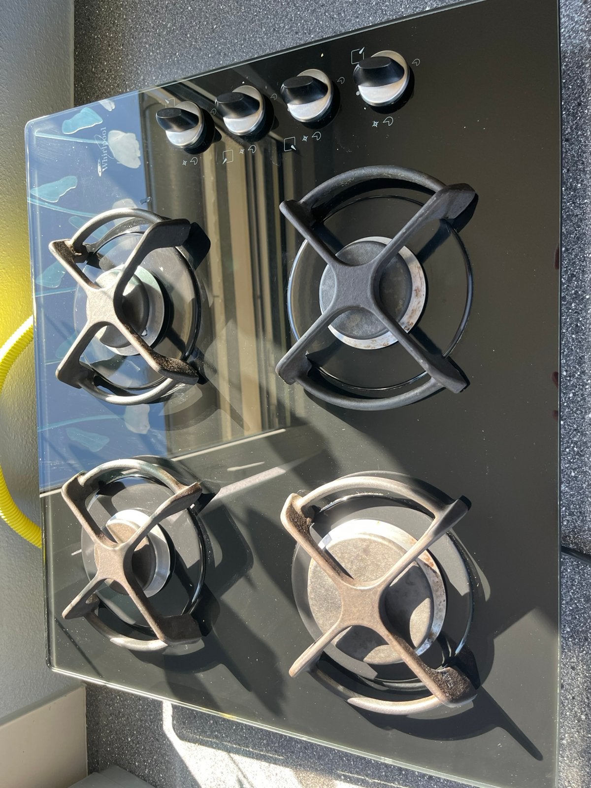 Whirlpool 4-pits gaskookplaat, Ophalen, 4 kookzones, Zo goed als nieuw, Inbouw