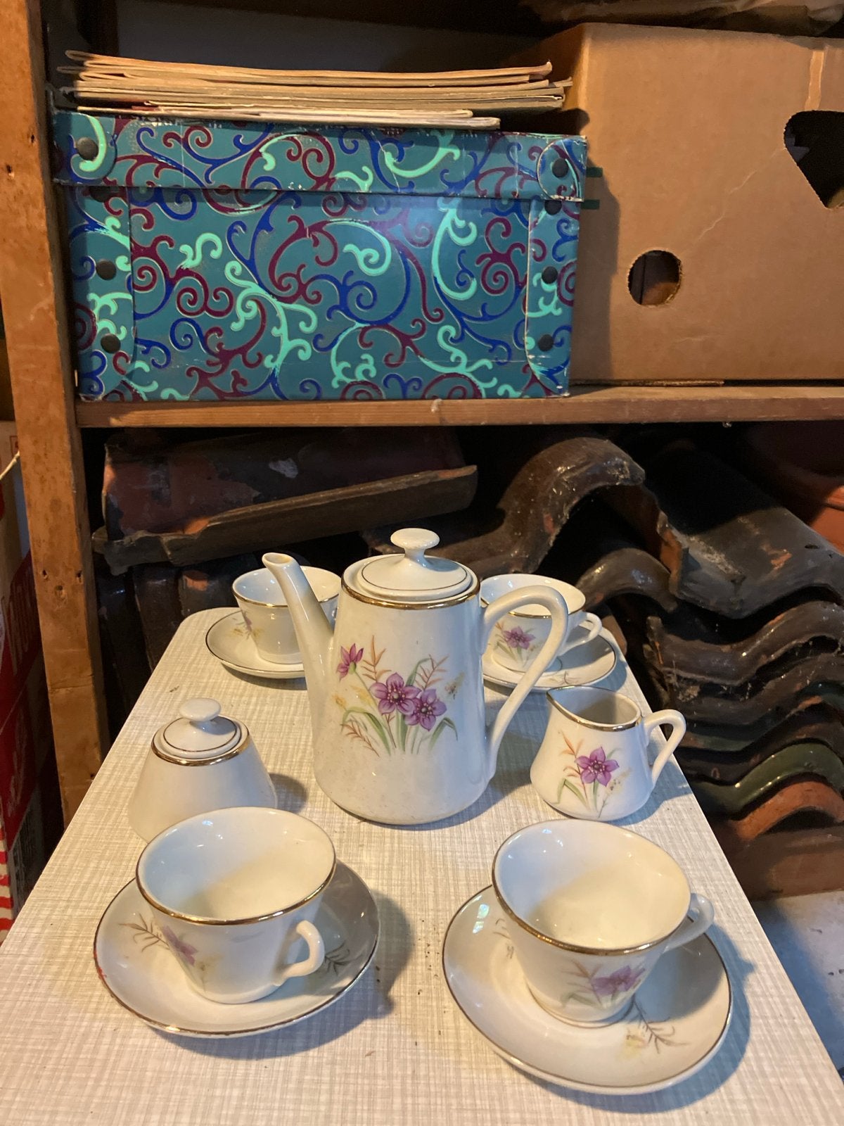Vintage kinder Porseleinen Koffie-Theeservies - Onbeschadigd, Ophalen