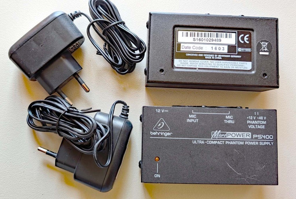 2x Phantom Power Supply PS400 Behringer +12 / +48 V, Ophalen of Verzenden, Zo goed als nieuw