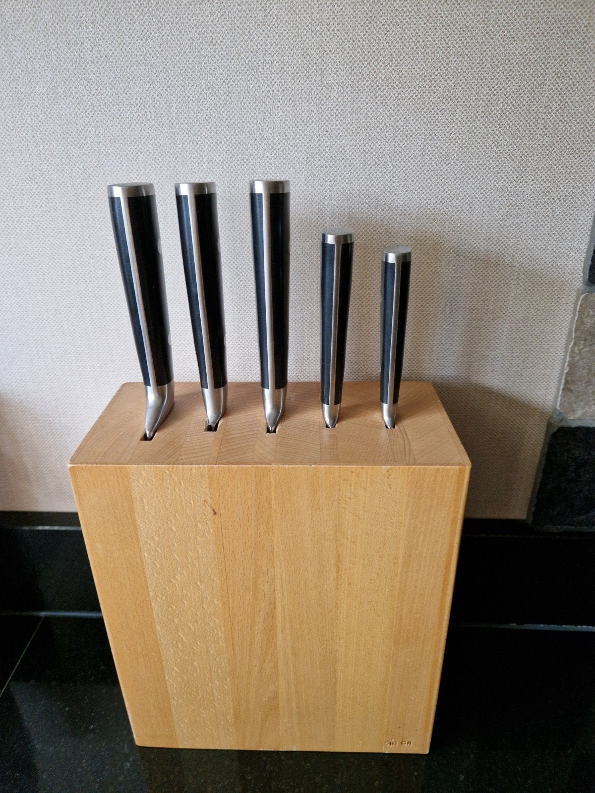 6 delig RVS messenblok messenset Royal Doulton Gordon Ramsay, Verzenden, Los bestek, Zo goed als nieuw, Rvs of Chroom