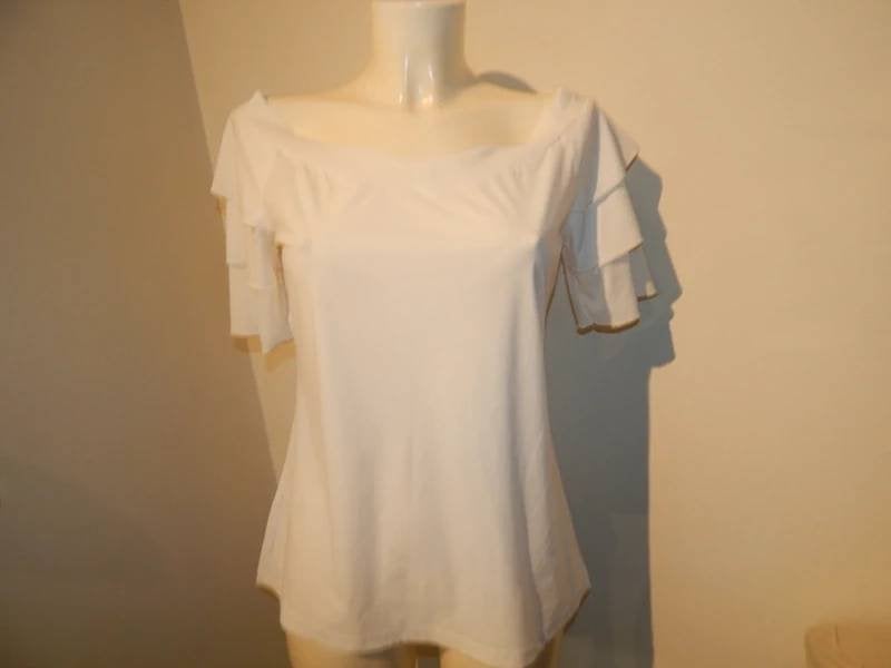 Studio Anneloes wit travel shirt wijde hals laagjes mouw M, Maat 38/40 (M), Studio Anneloes, Verzenden, Wit