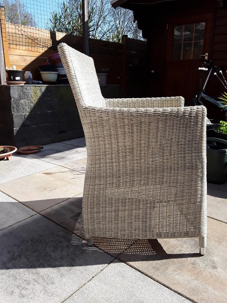 Wicker Kunststof Tuinstoel / Binnenstoel: 4 stuks!, Tuin en Terras, Ophalen, Gebruikt, Kunststof