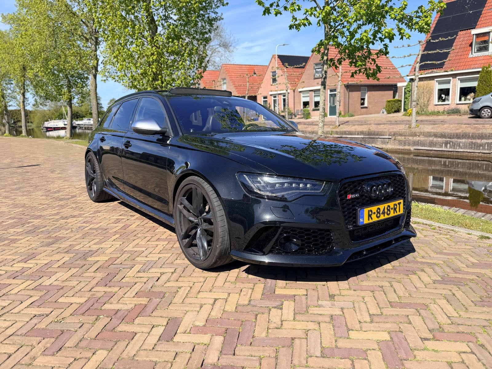 Audi RS6 4.0 445KW Quattro Avant 2013 Zwart, Auto's, Audi, Particulier, RS6, 4x4, ABS, Achteruitrijcamera, Adaptieve lichten, Adaptive Cruise Control