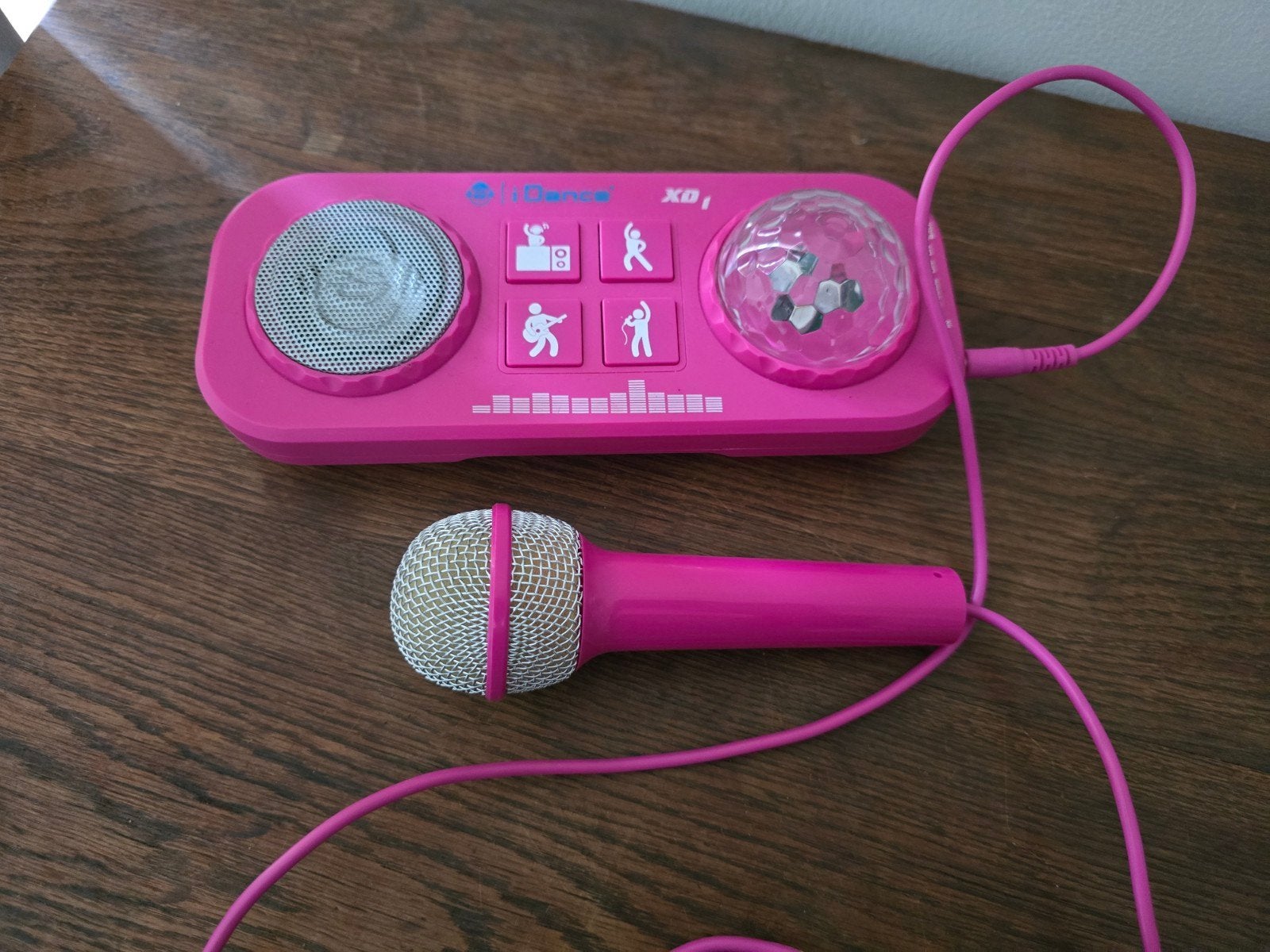 iDance XD1 Karaoke Set Roze met Microfoon en Lichteffecten, Ophalen of Verzenden, Complete set