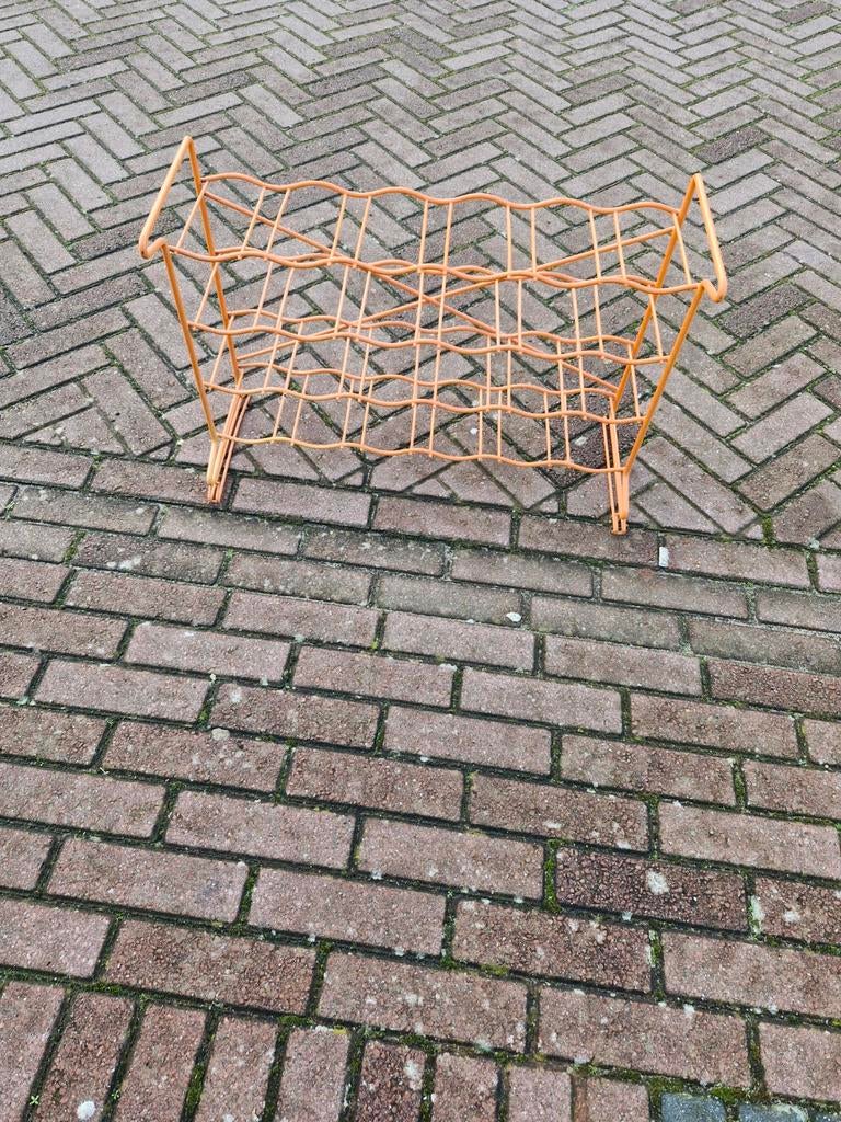 Gaaf flesen rek is nog in een hele mooie staat, is gemaakt, Ophalen of Verzenden, Zo goed als nieuw, Minder dan 50 cm