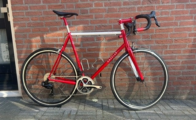 Gazelle Champion Mondial 125th Anniversary, 59cm, Fietsen en Brommers, Fietsen | Racefietsen, Ophalen, 28 inch, Staal, Velgrem