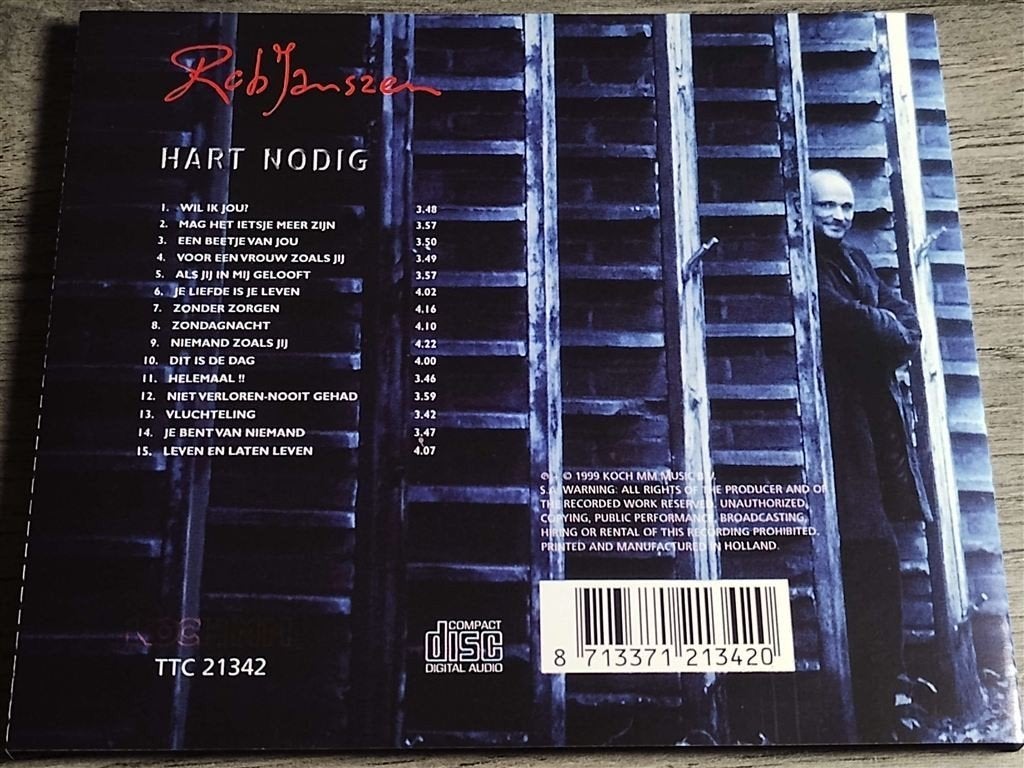 Rob Janszen ‎– Hart Nodig, Ophalen of Verzenden, Zo goed als nieuw, Levenslied of Smartlap