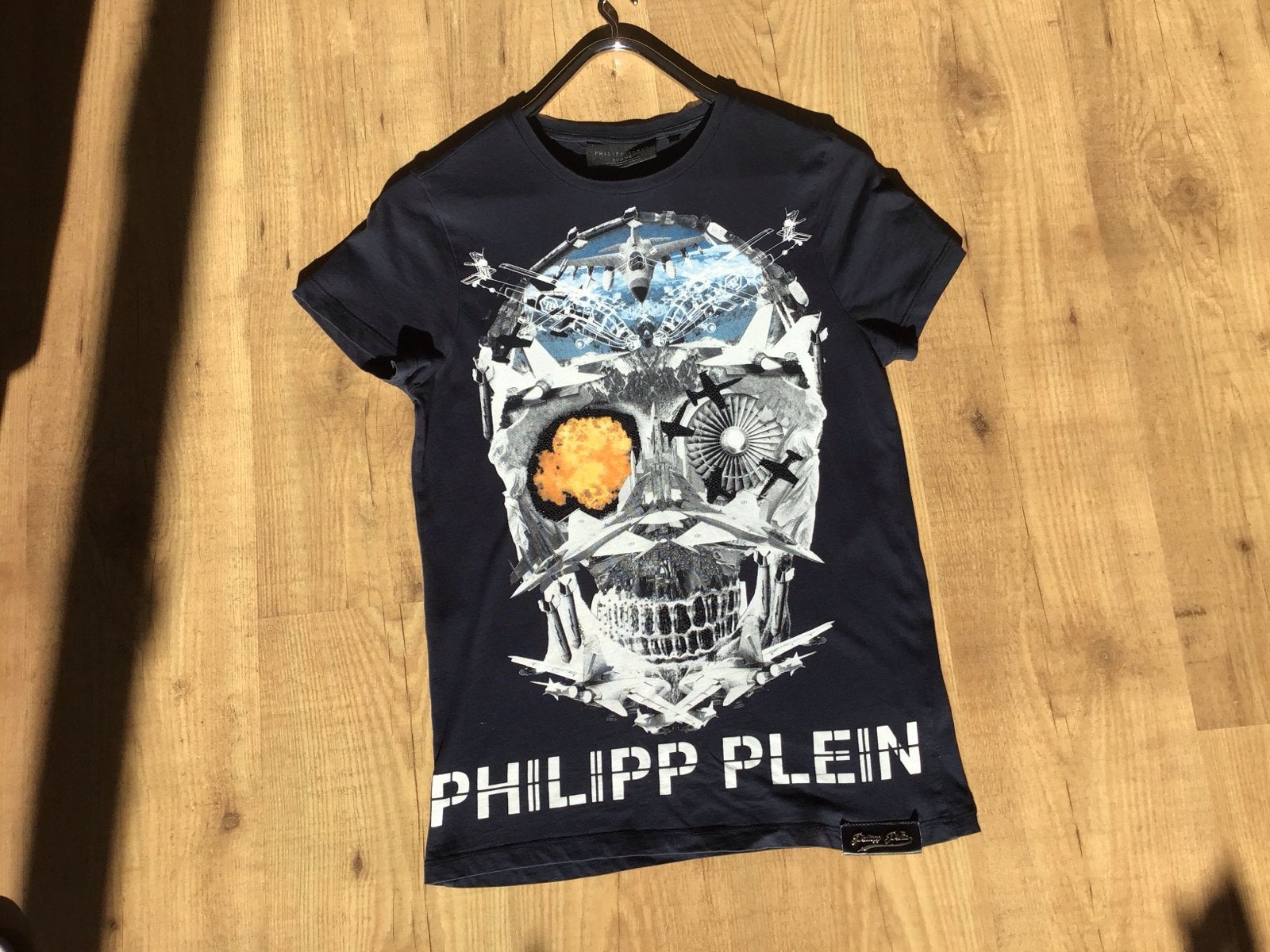 Philipp Plein T-shirt met schedelprint - Maat S, Kleding | Heren, Ophalen of Verzenden, Gedragen, Maat 46 (S) of kleiner, Blauw