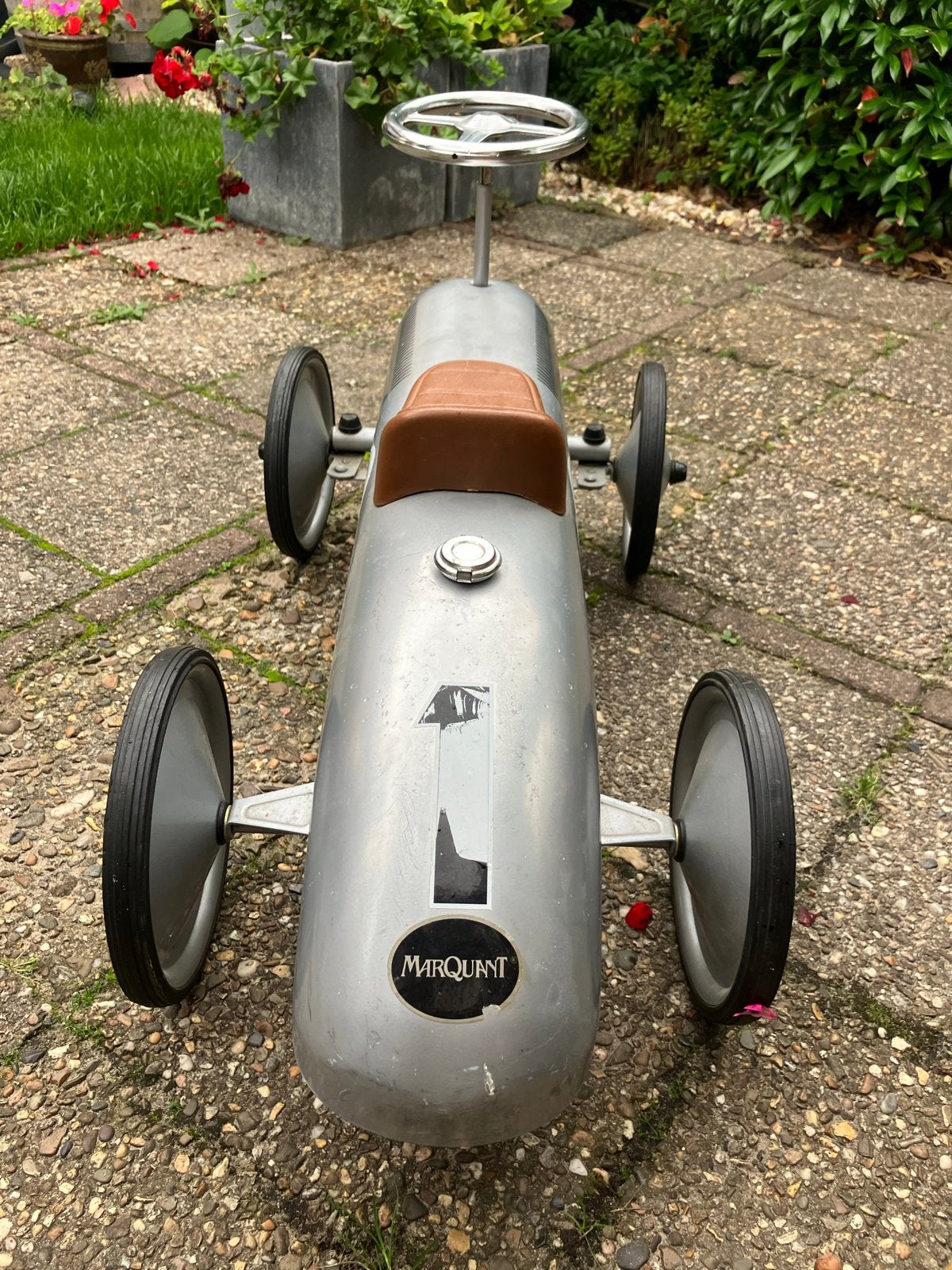 Marquant Trapauto Zilver - Vintage Raceauto Stijl, Ophalen, Gebruikt