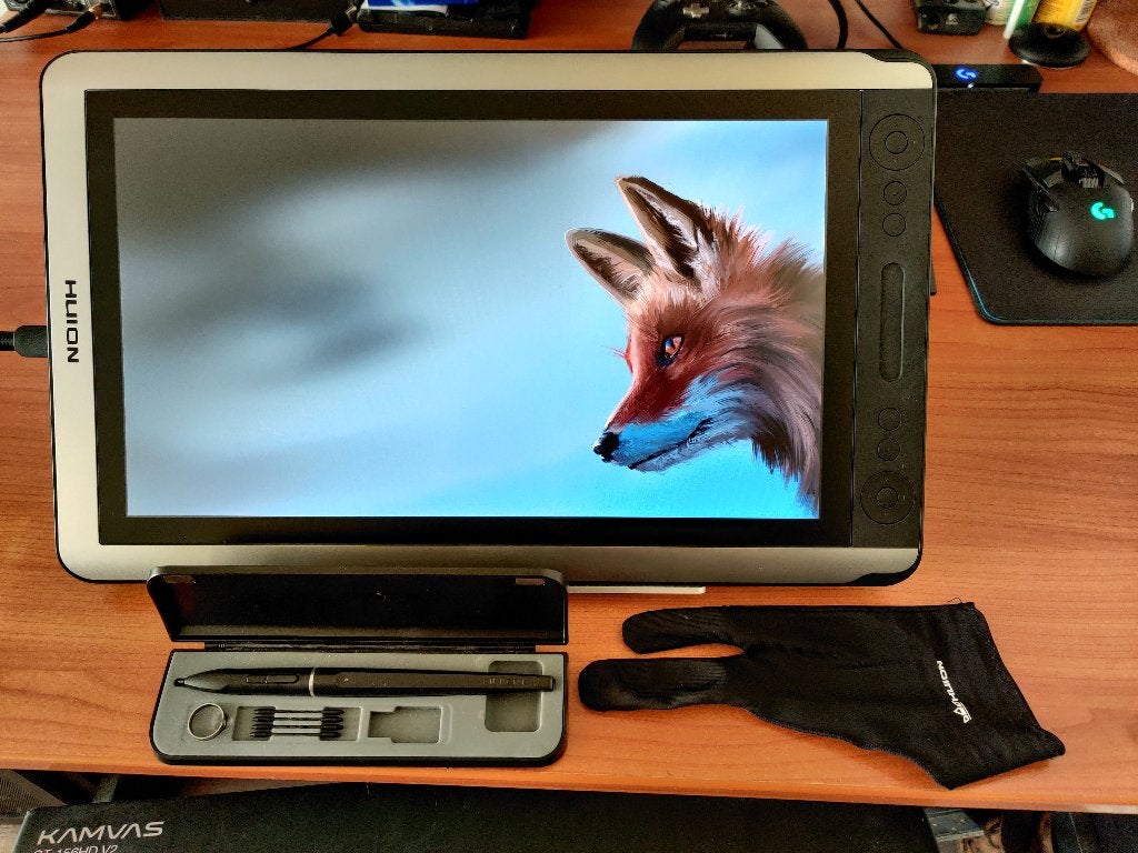 Huion Kamvas GT-156HD V2 - 15,6 inch pen-display, Ophalen, Zo goed als nieuw, Bedraad, HUION