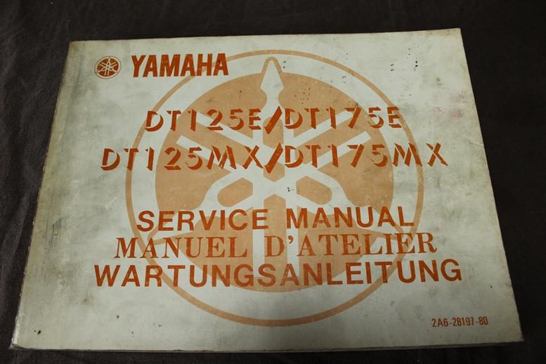 Yamha DT125 DT175 E MX 1977 motorcycle service manual DT 175, Ophalen of Verzenden, Overige merken
