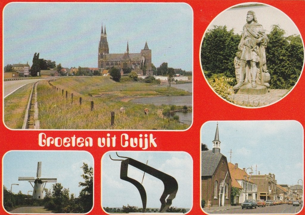 CUIJK Kerk Molen Beeld Centrum Groeten, Verzenden, 1980 tot heden, Ongelopen, Noord-Brabant