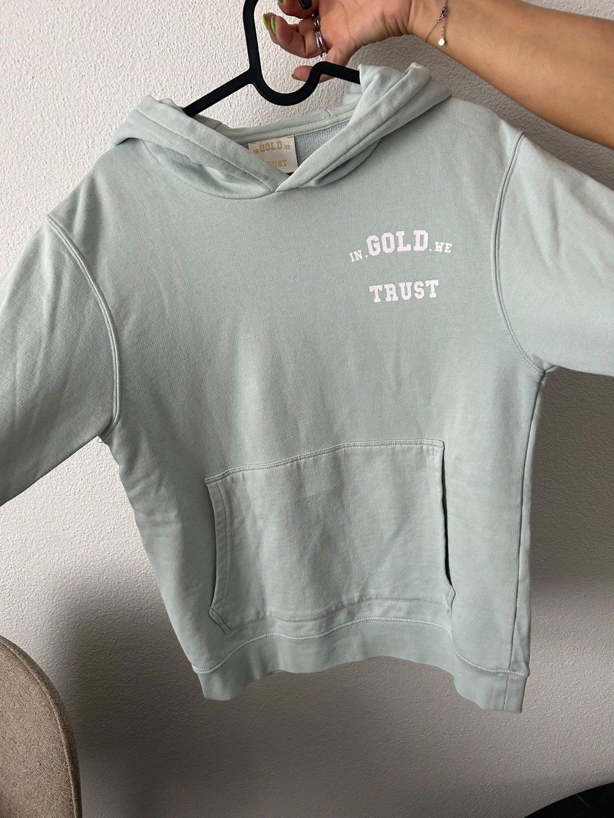 In Gold We Trust trui - Maat S - Zo goed als nieuw, Kleding | Dames, Ophalen of Verzenden, Zo goed als nieuw, Lange mouw, Maat 36 (S)