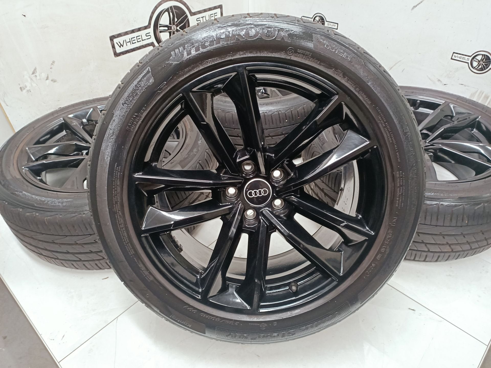 Audi Q3 Zwart lichtmetaal velgen 19"inch 5x112, Gebruikt, -, -, Banden en Velgen