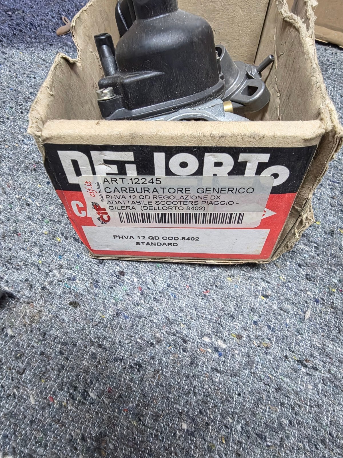 Dellorto Carburateur 8402 12mm voor Gilera/Piaggio Nieuw, Fietsen en Brommers, Ophalen of Verzenden