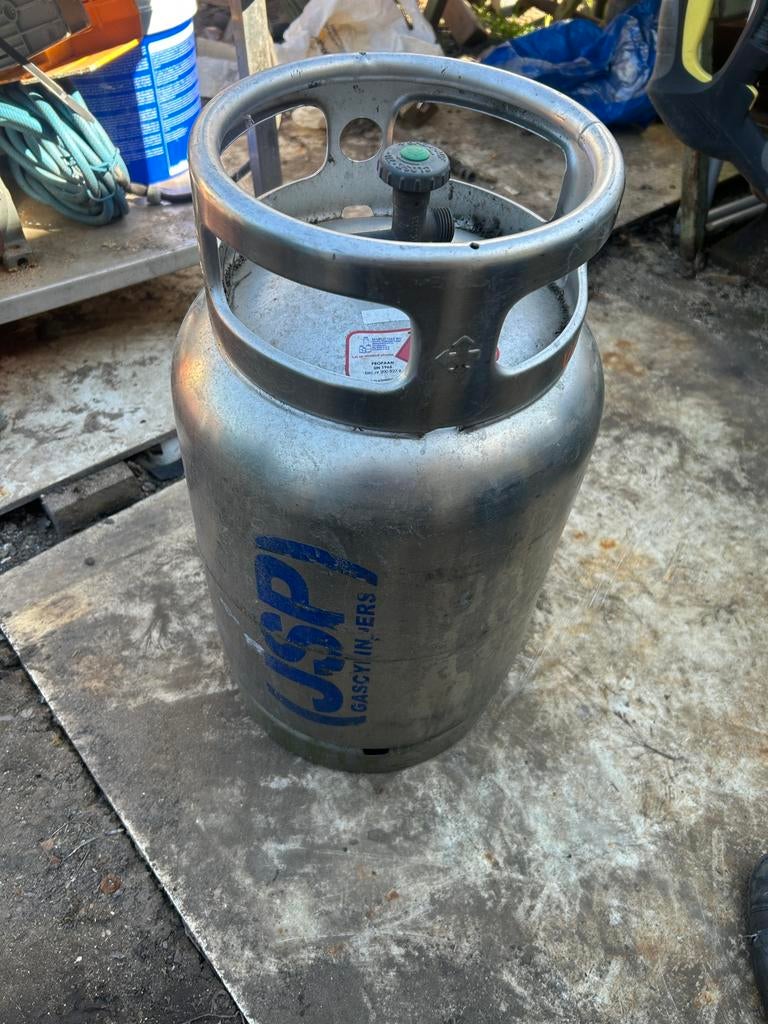 Rvs gasfles JSP, Ophalen, Zo goed als nieuw
