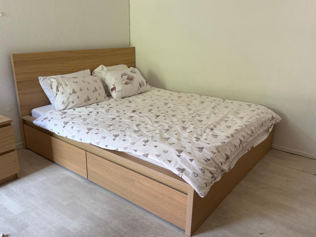 Ikea bedframe 160x200 met 2 lades, Ophalen, Gebruikt, 100 cm of meer, Matras