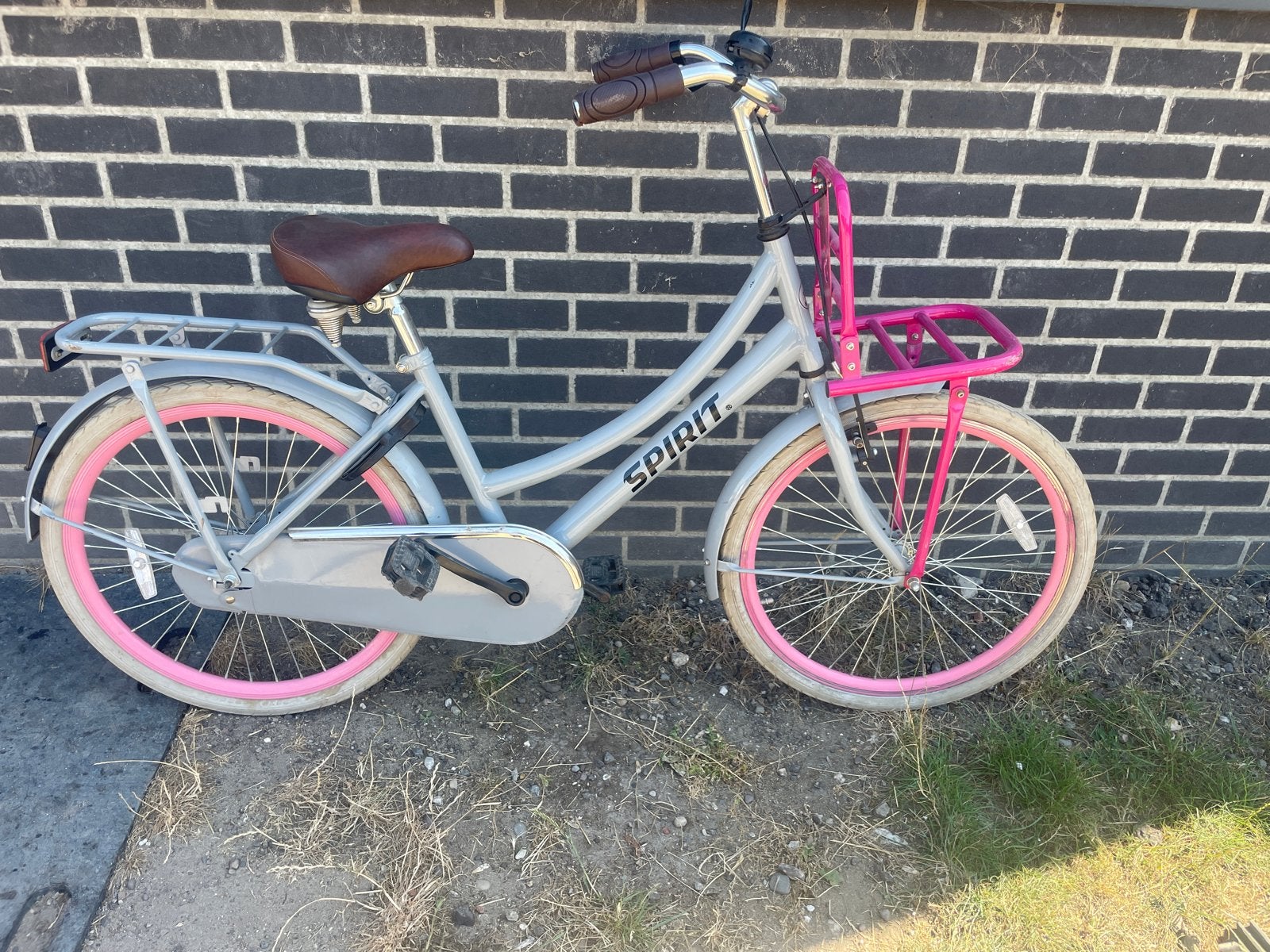 Spirit Meisjesfiets 24 inch - Roze/Zilver, Ophalen, Gebruikt, Velgrem, 20 inch of meer
