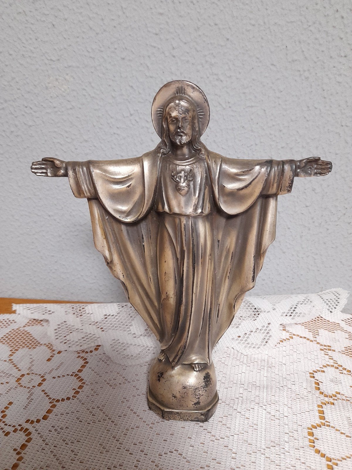 Mooi zwaar jezus beeld 21 cm, Ophalen of Verzenden