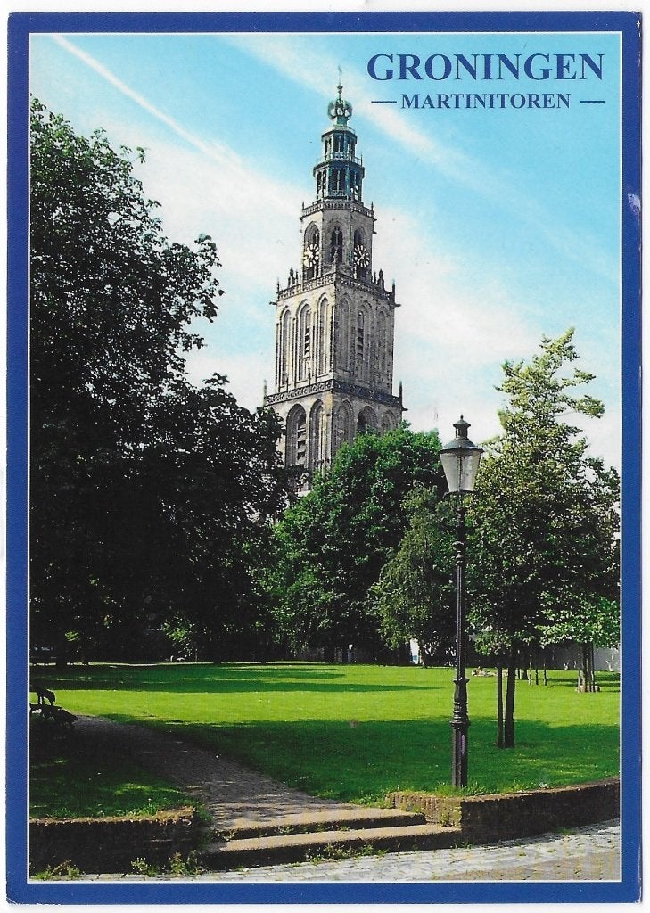 Groningen martinitoren Gelopen Ansichtkaart ( B4871 ), Ophalen of Verzenden, 1980 tot heden, Gelopen, Groningen