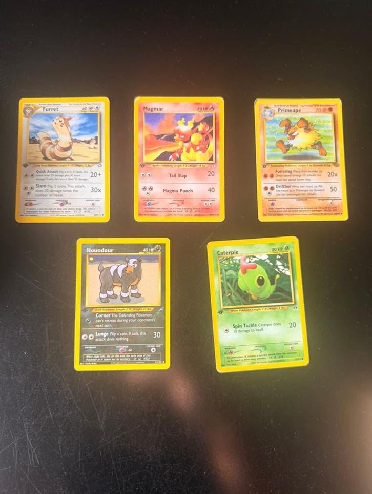 1st edition pokemon kaarten, Ophalen of Verzenden, Zo goed als nieuw, Meerdere kaarten