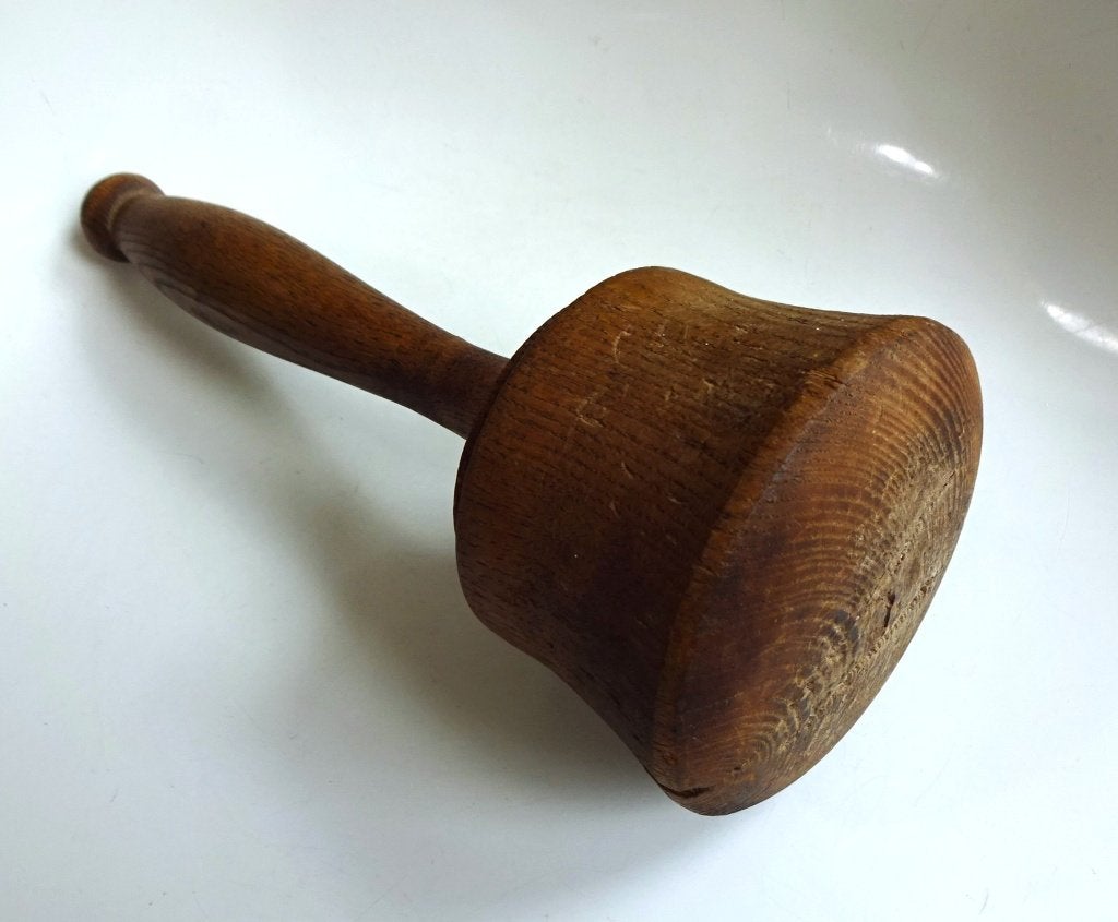 19e Eeuwse Frans eiken kruiden stamper / pestle: groot model, Ophalen of Verzenden