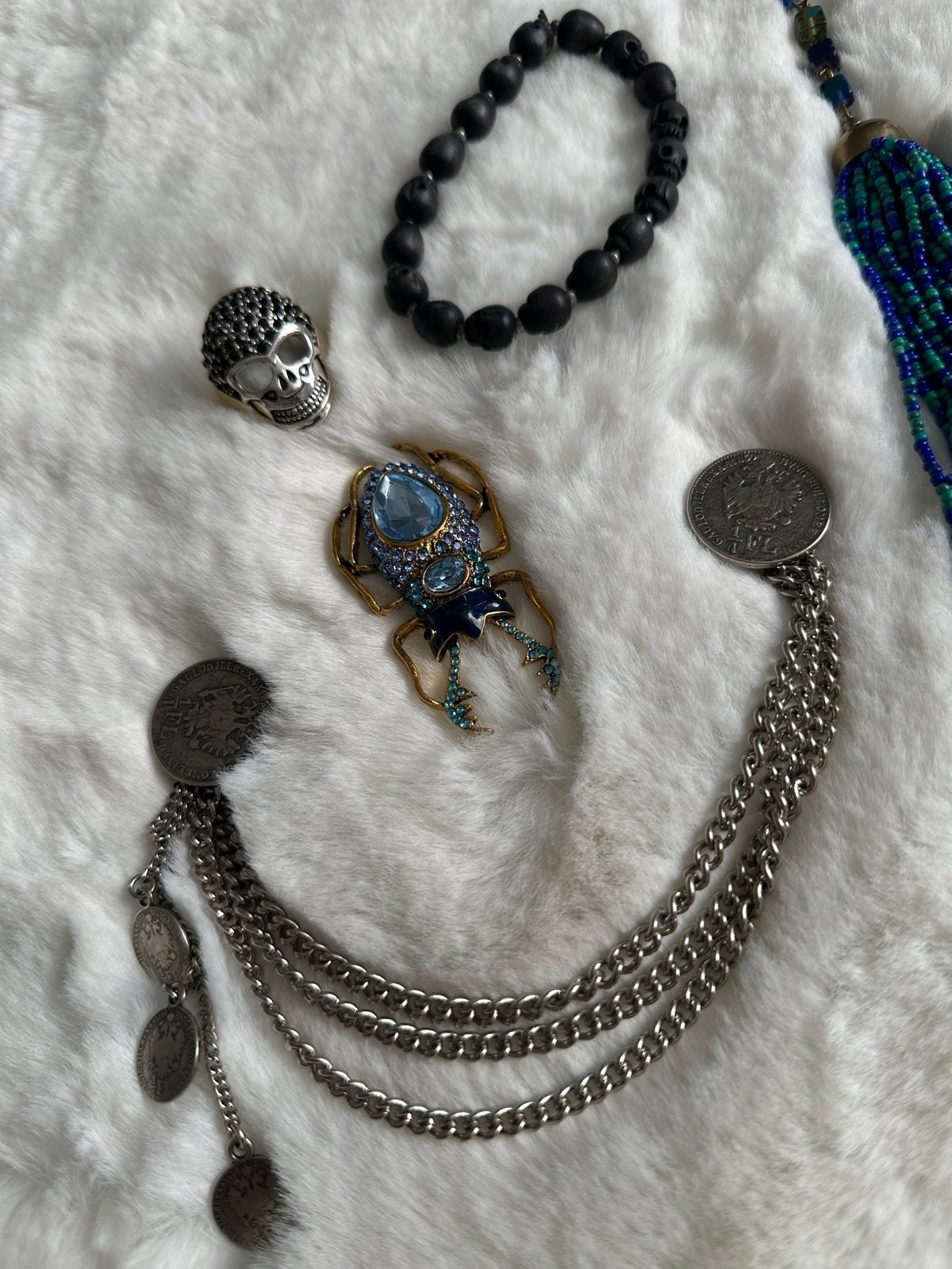 Diverse sieraden set: ketting, armband, ring, broche, Ophalen of Verzenden, Gebruikt